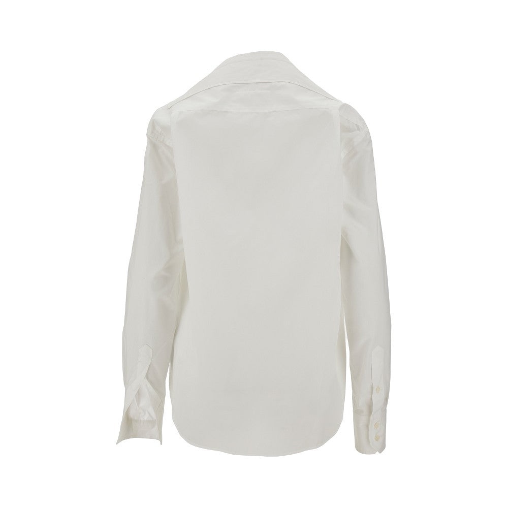 POPLIN SHIRT WITH RAW-CUT NECKLINE - 3