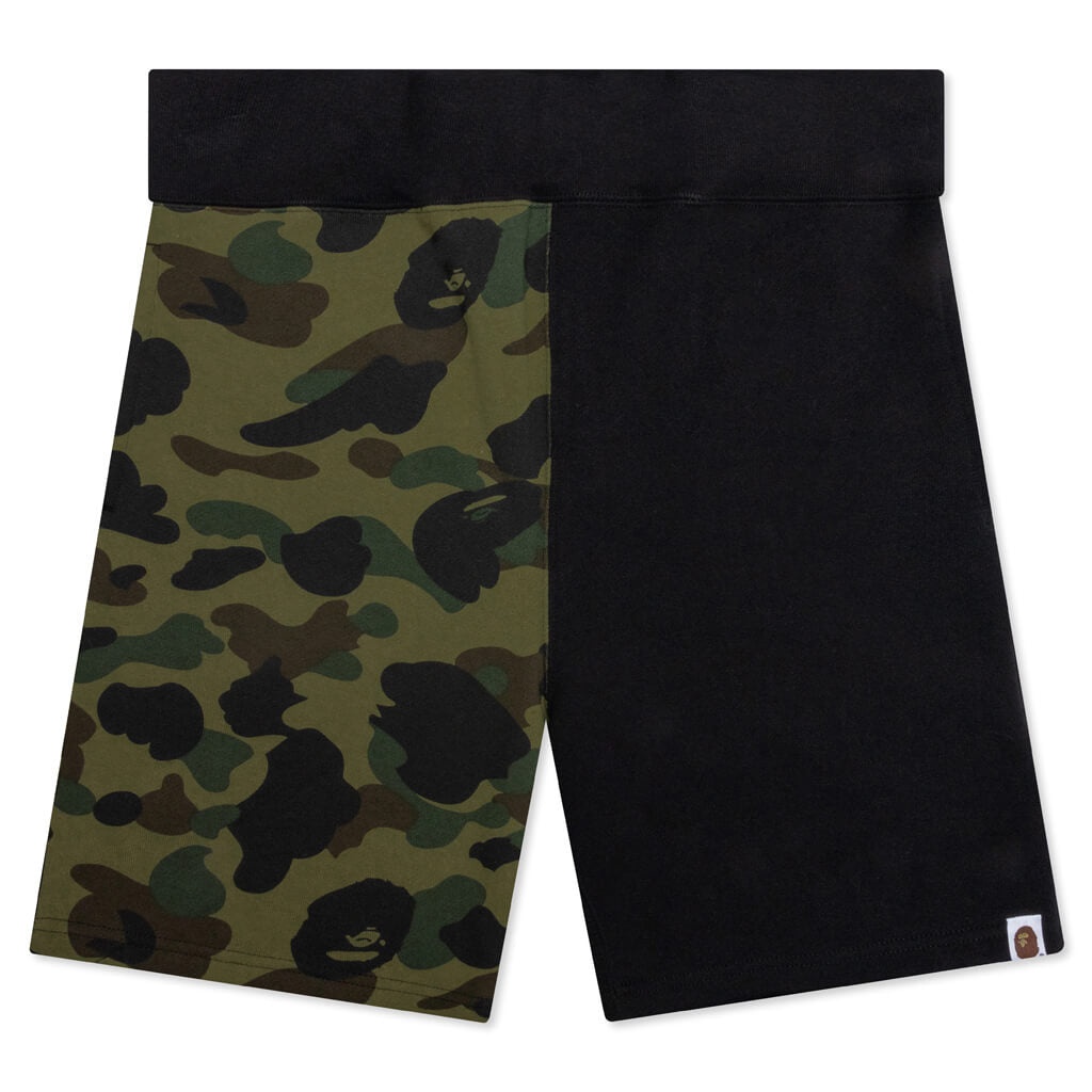 1ST CAMO BACK SHARK SWEAT SHORTS - GREEN - 1