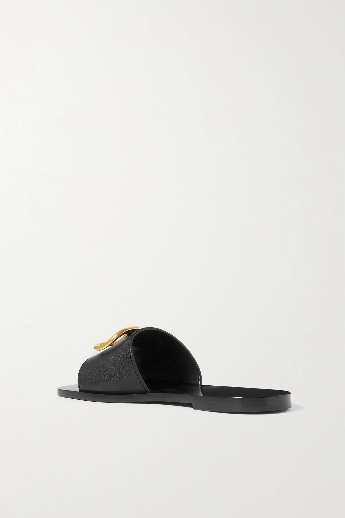 Valentino Garavani VLOGO textured-leather slides - 3