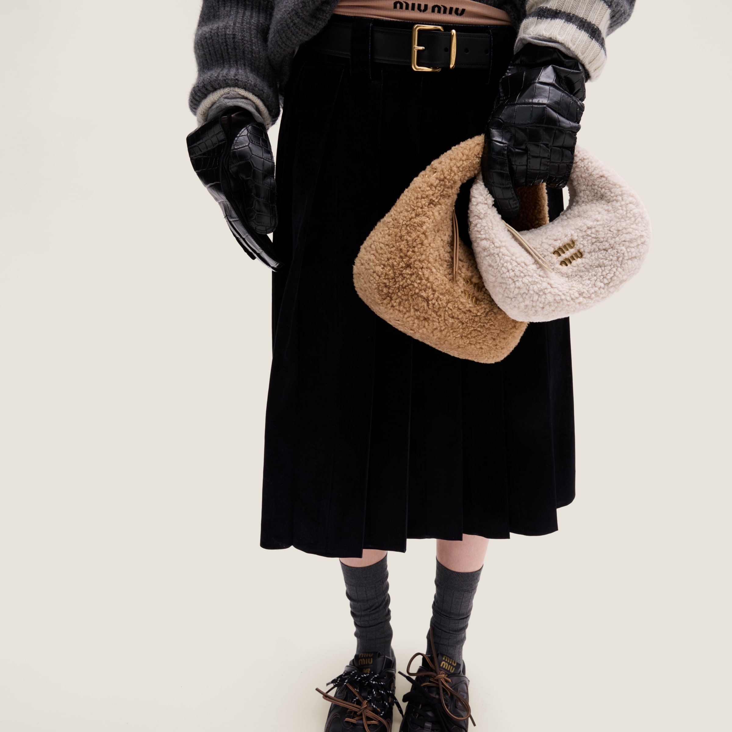 Wander shearling hobo bag - 5