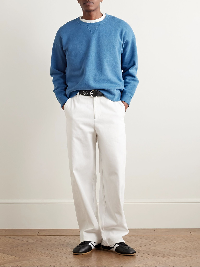 visvim Jumbo SB Cotton-Jersey Sweatshirt Light blue outlook