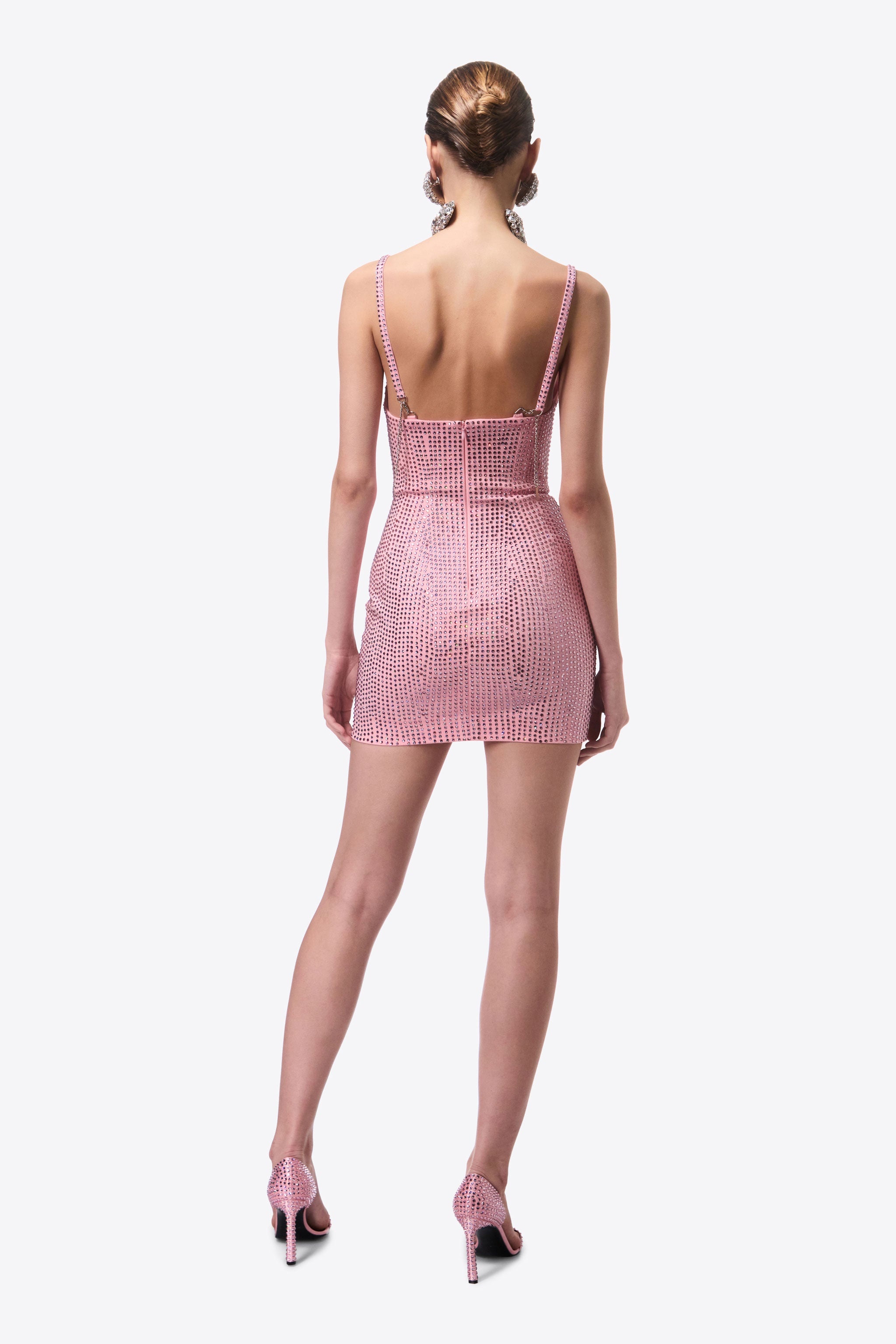 CRYSTAL EMBELLISHED MINI DRESS - 5