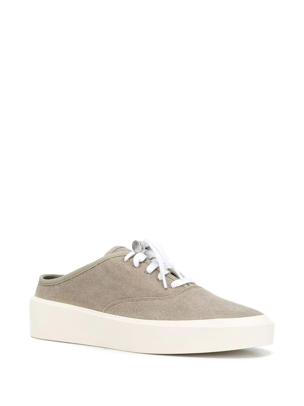 backless canvas trainers - 2