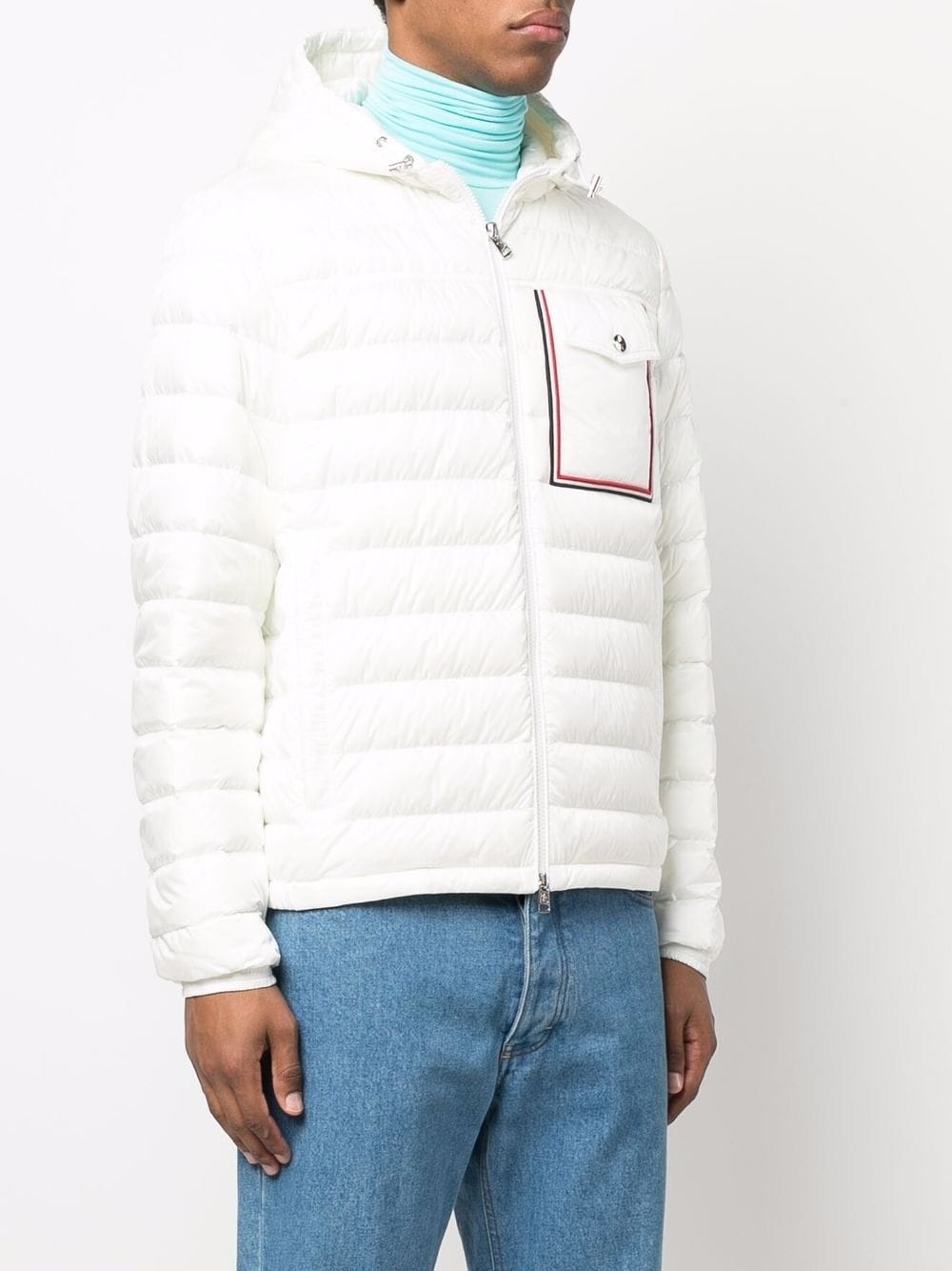 logo-patch puffer jacket - 3