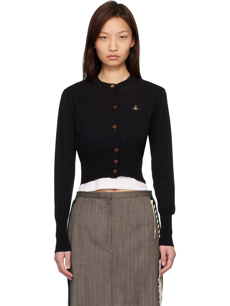 Black Bea Cropped Cardigan 1