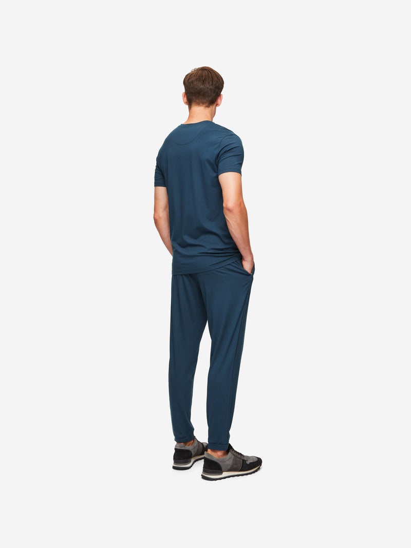 Men's Track Pants Basel Micro Modal Stretch Navy - 4