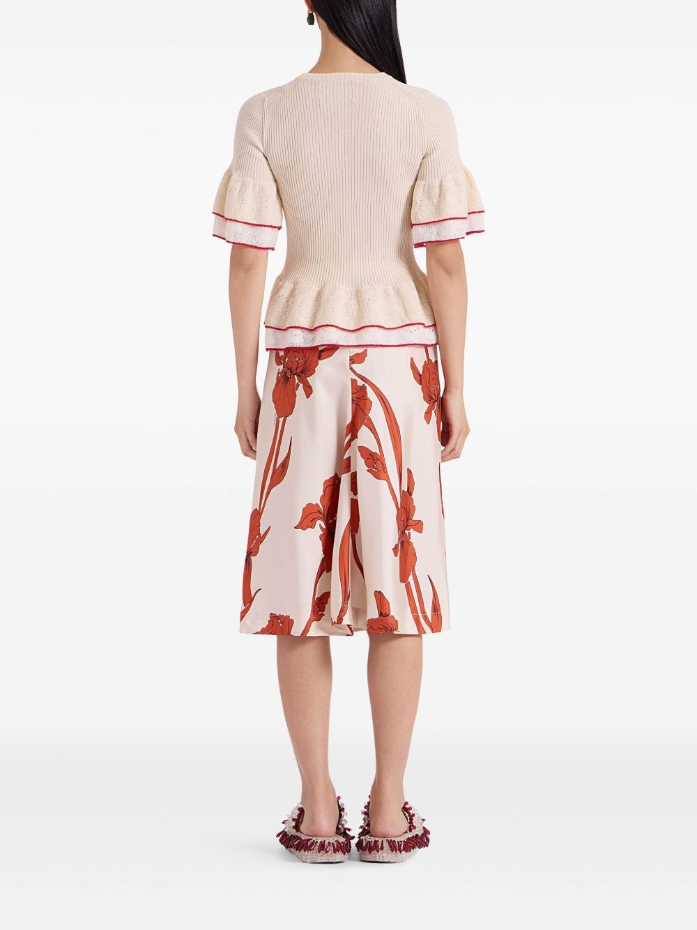 wrap-design skirt - 3