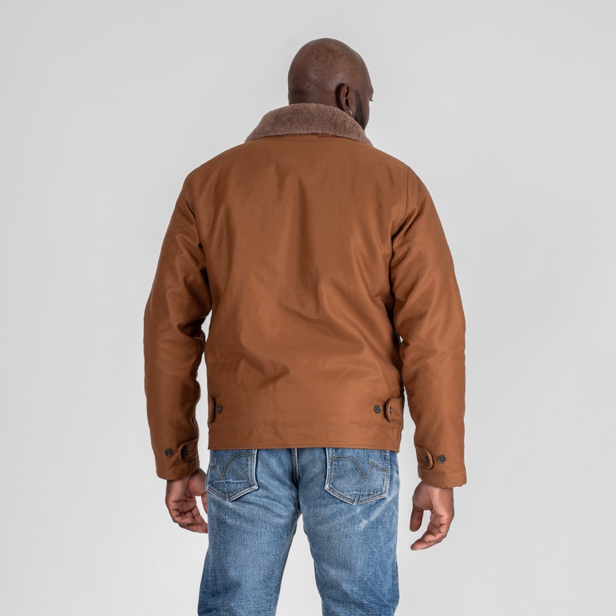 IHM-35-BRN Whipcord N1 Deck Jacket - Brown - 3