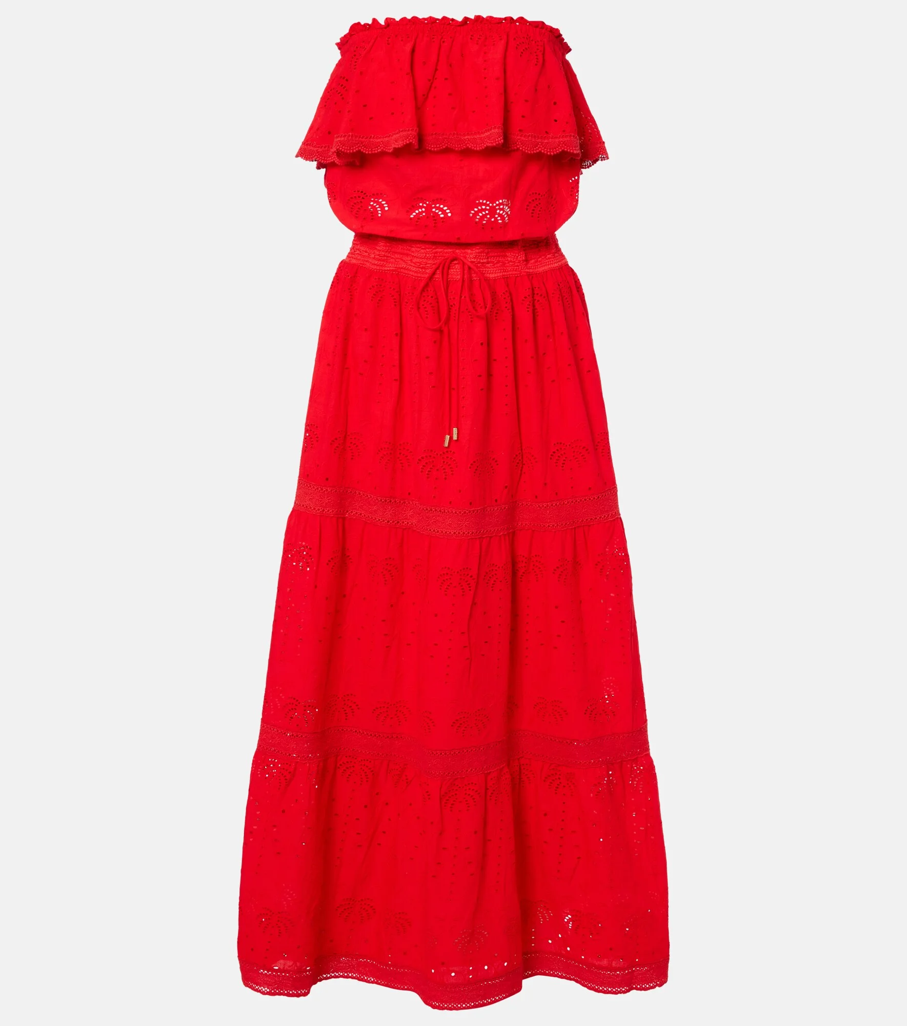 Caroline broderie anglaise cotton midi dress - 1
