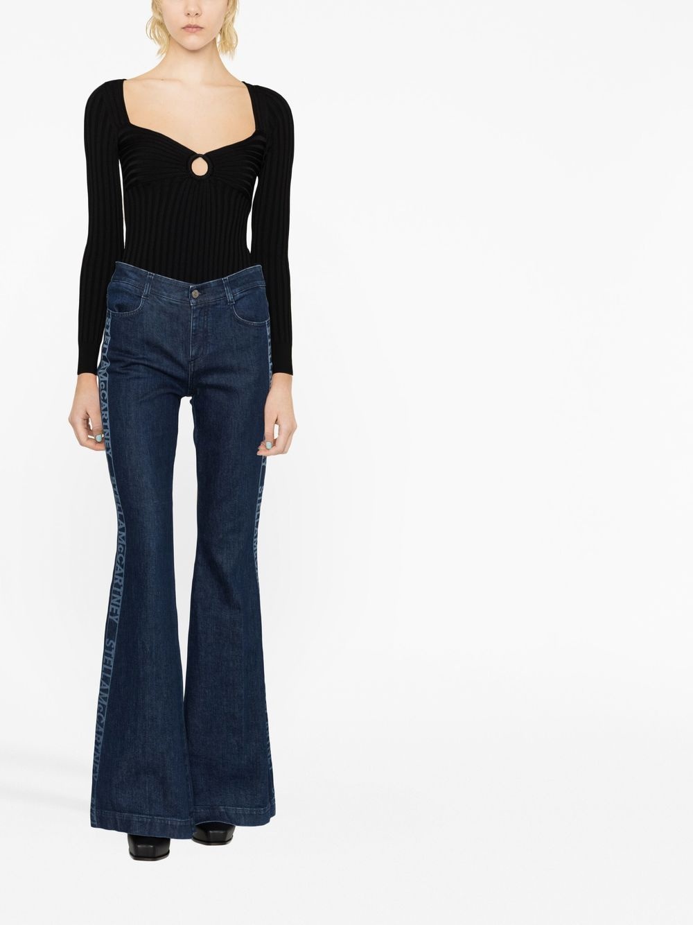 cut-out ribbed jumper - 2