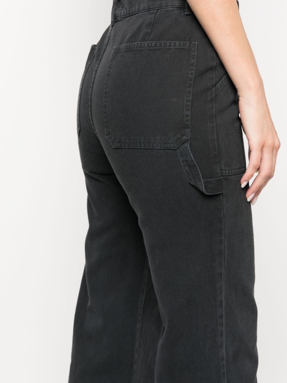 mid-rise wide-leg trousers - 5