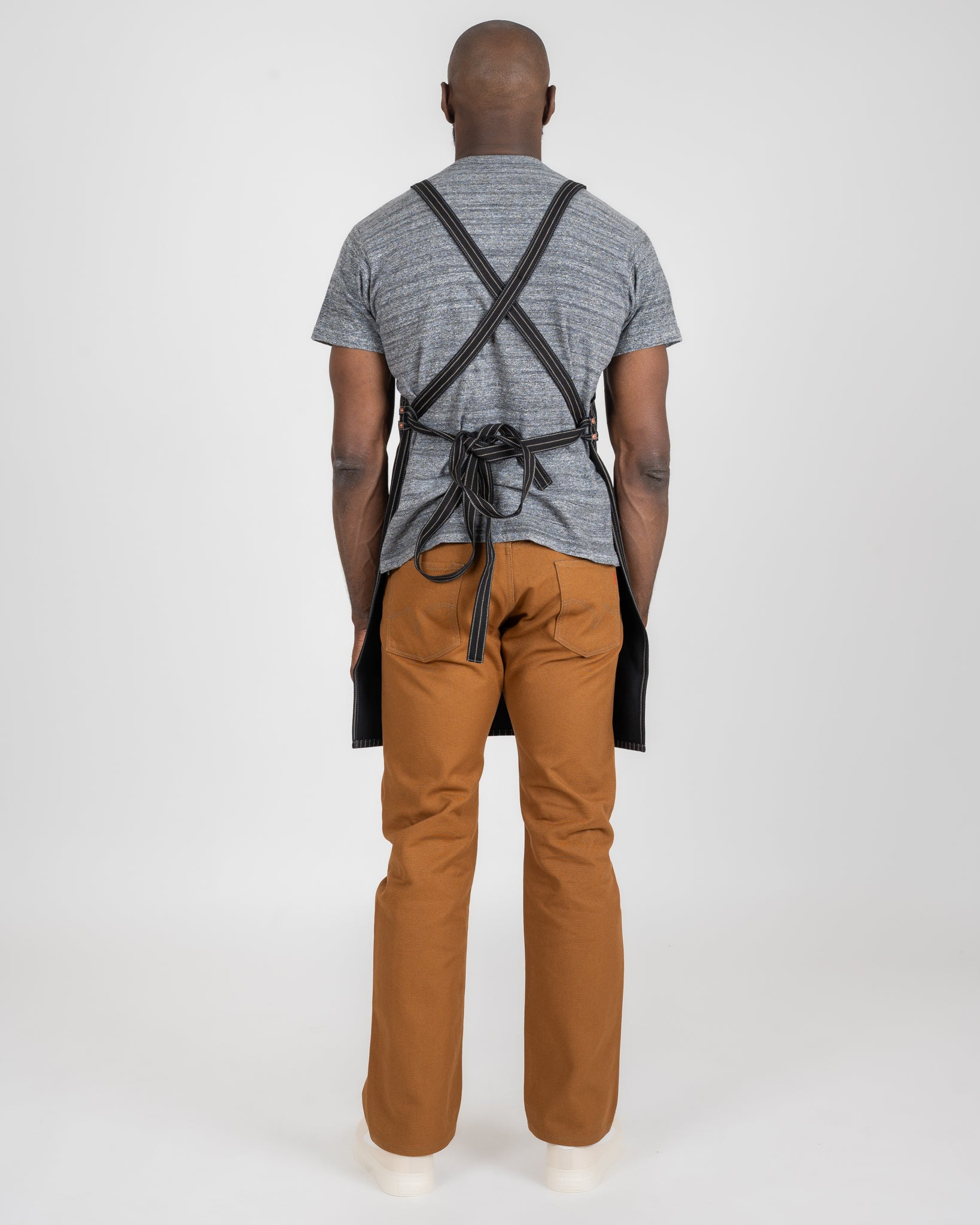 IHG-058-BLK 12oz Wabash Apron - Black - 3