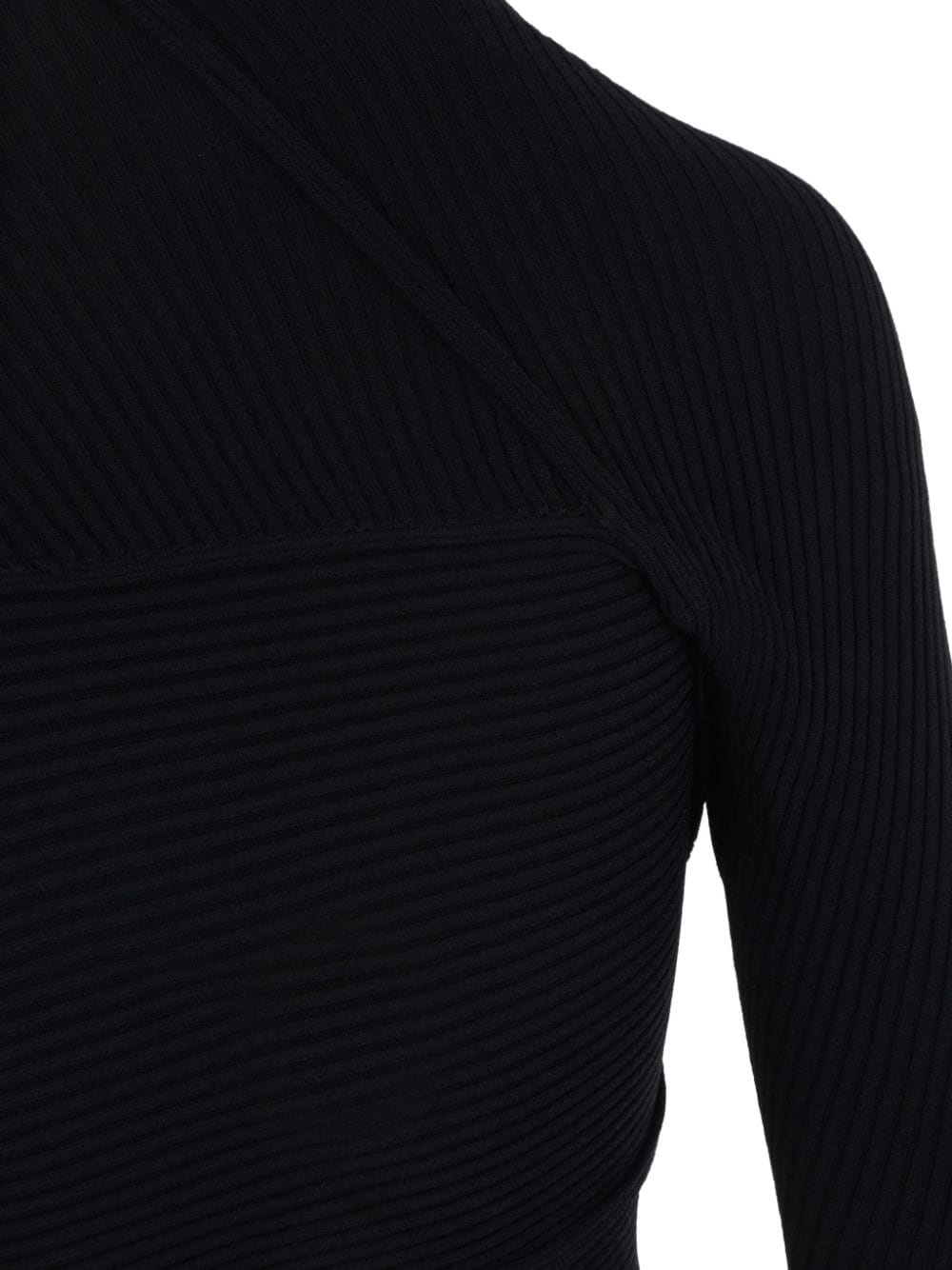 Spiral asymmetric knitted top - 4
