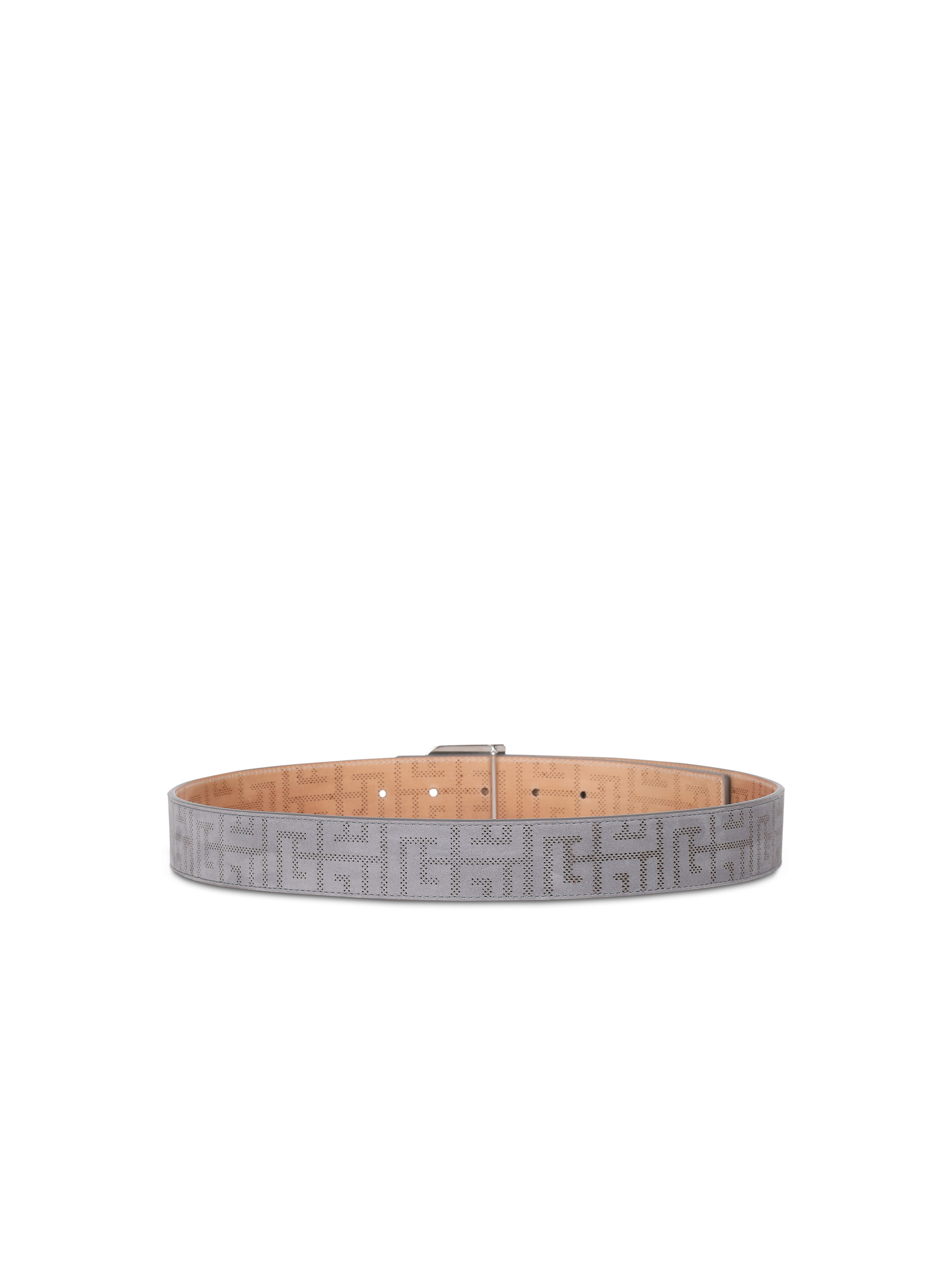 B-Belt in perforated monogrammed leather - 3