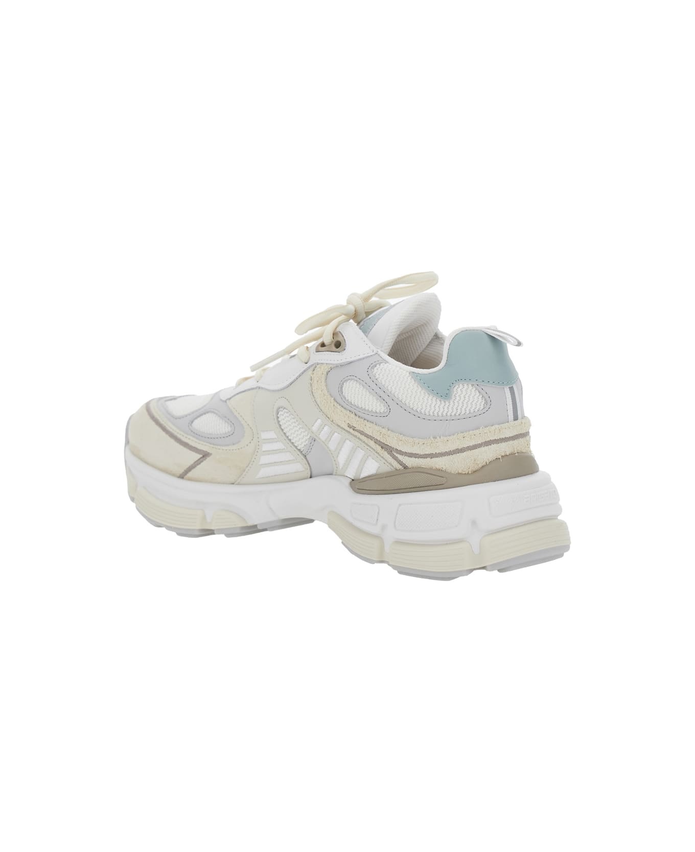 'sphere Running' Multicolor Sneakers With Chunky Sole And Logo On Tongue In Leather And Fabric Blend - 3