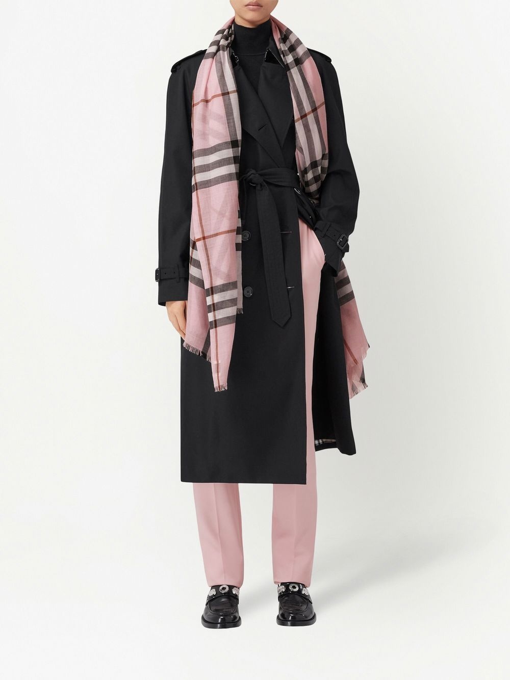 House Check patterned scarf - 3