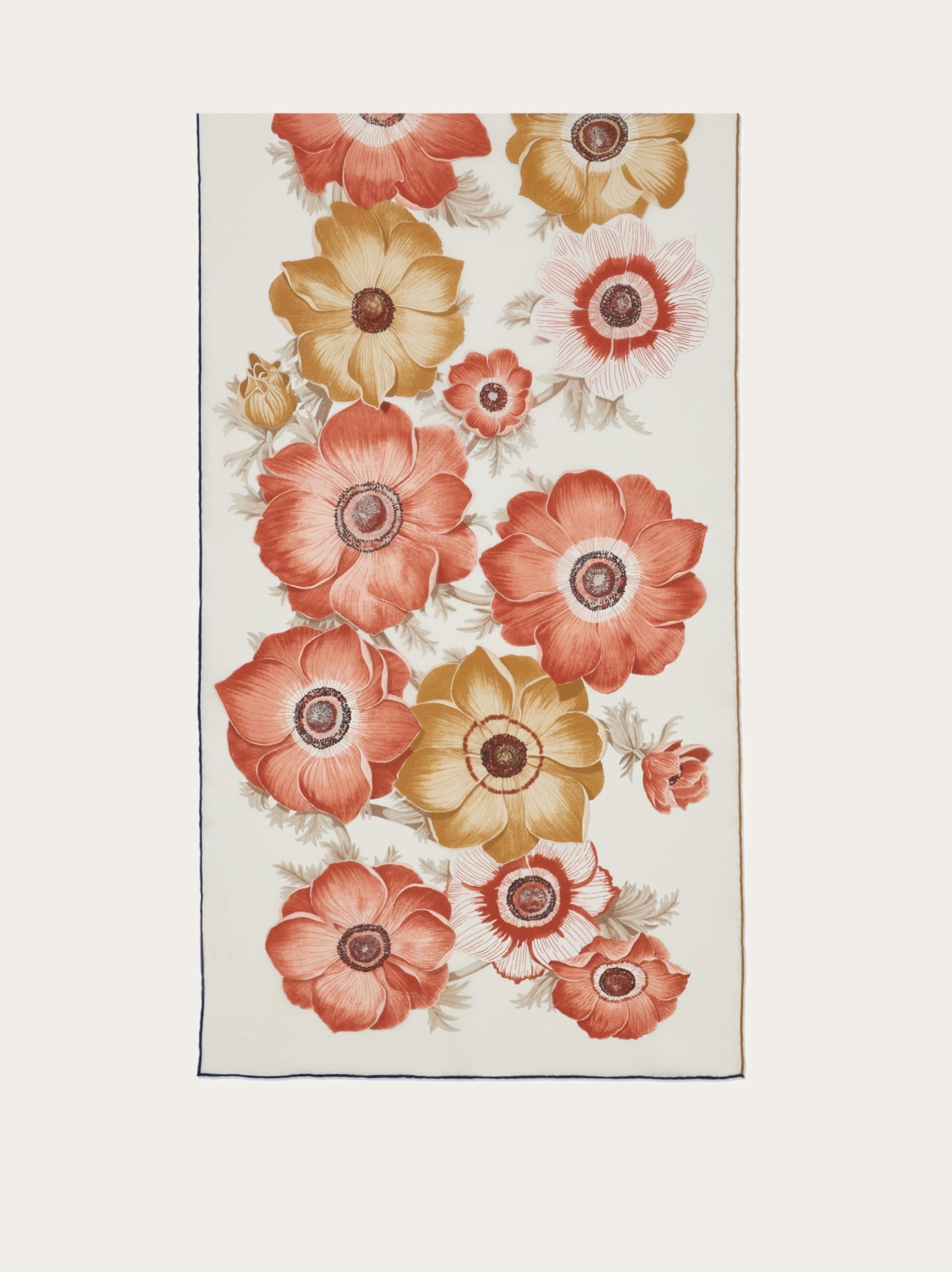 Anemone print silk scarf - 4
