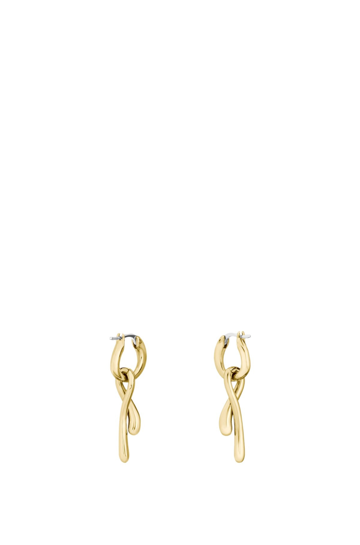 RIBBON-STYLE EARRINGS IN A GOLD-TONE EFFECT - 2