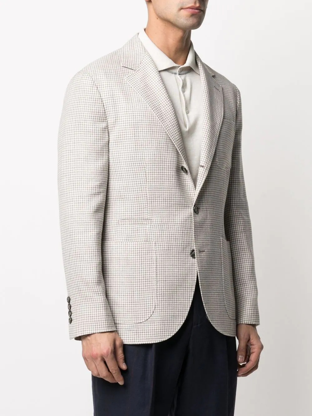 single-breasted fitted blazer - 3