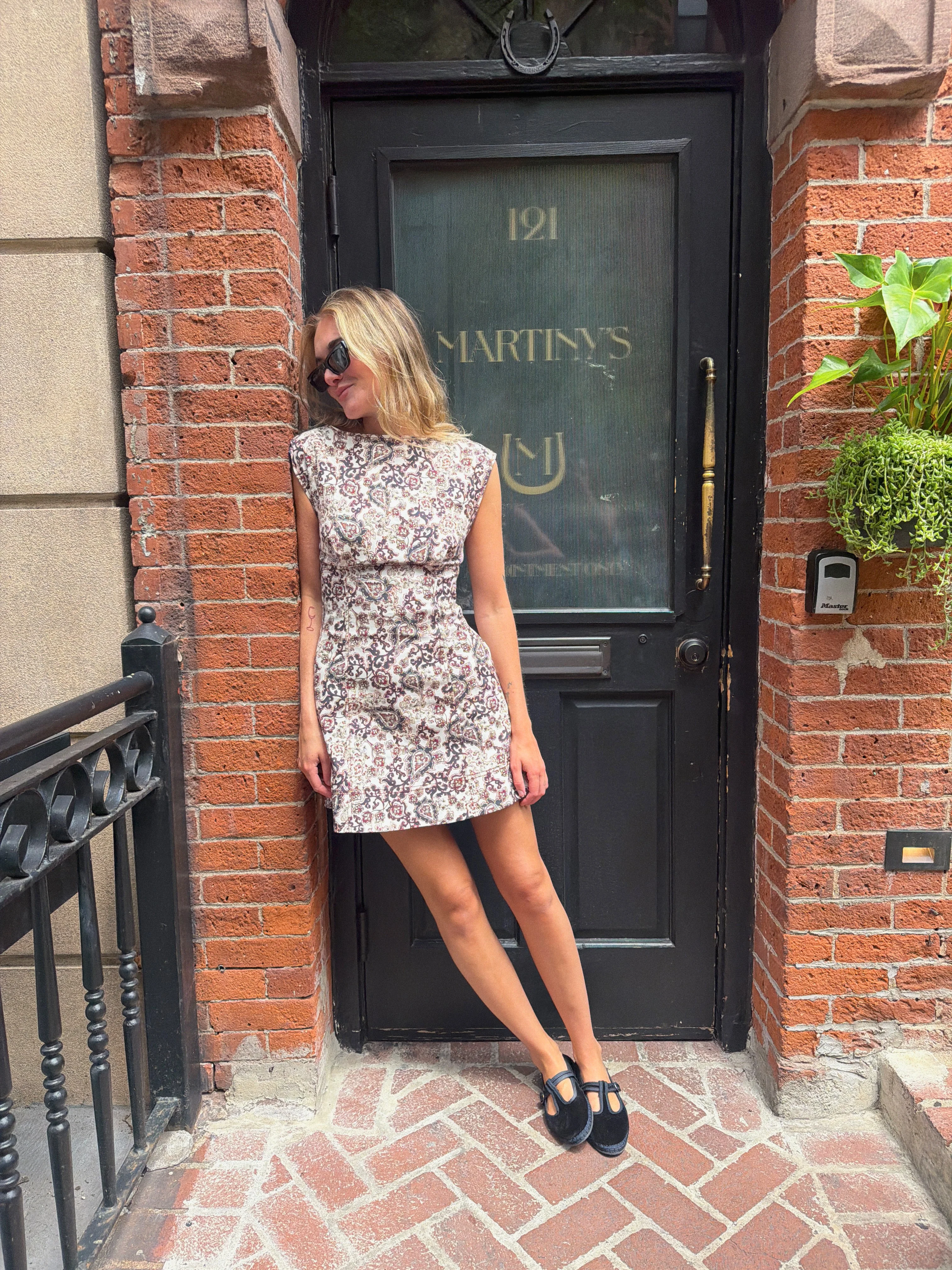 The Rhiannon Dress - Chedworth Paisley Brown - 1