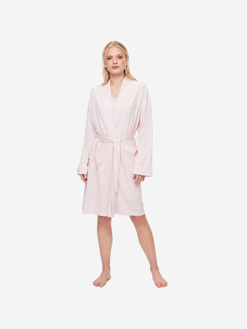 Women's Dressing Gown Lara Micro Modal Stretch Pink - 1