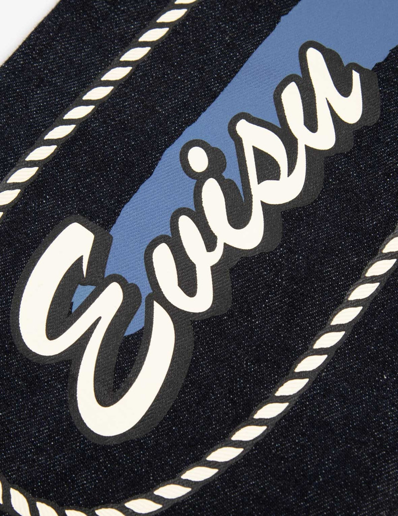 DOUBLE DAICOCK PRINT CARROT FIT SELVEDGE DENIM JEANS #2017 7