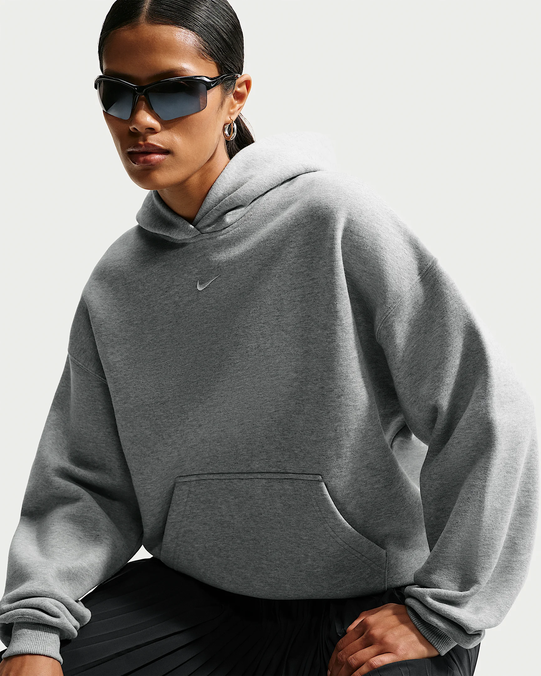 Nike Studio Fleece Medium Weight Women's Oversized Pullover Hoodie - 1
