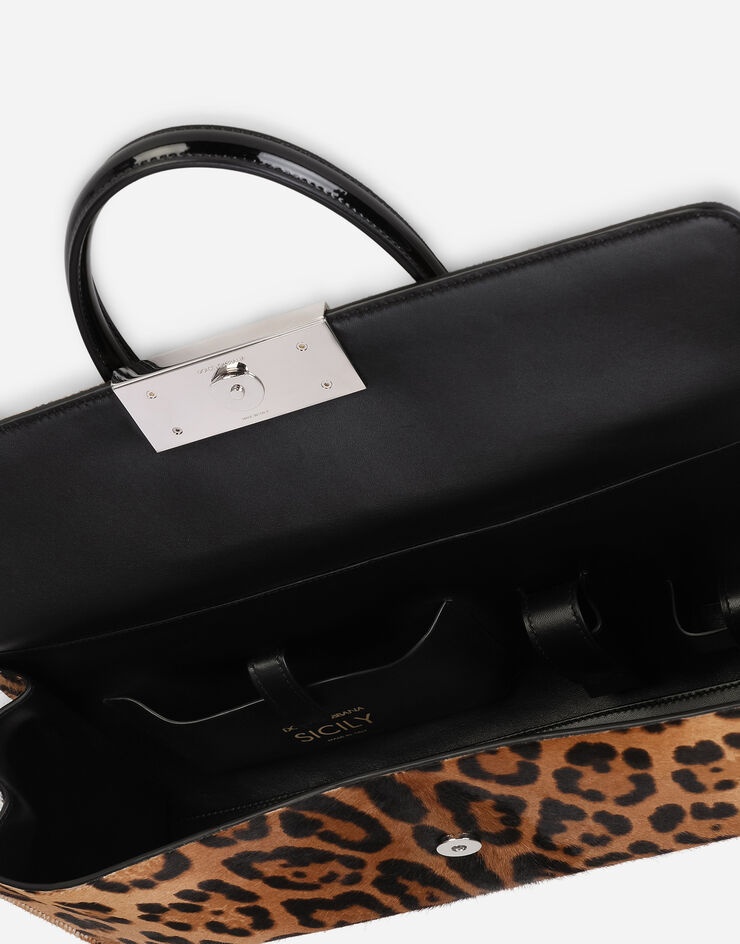 90es Sicily bag in leopard-print pony hair - 5