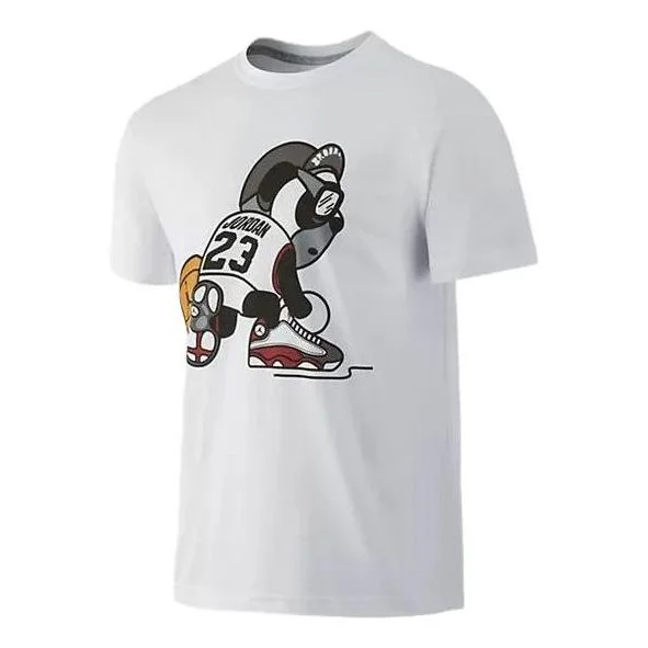 Air Jordan 13 Love Panda T-Shirt 'White' 777550-100 - 1
