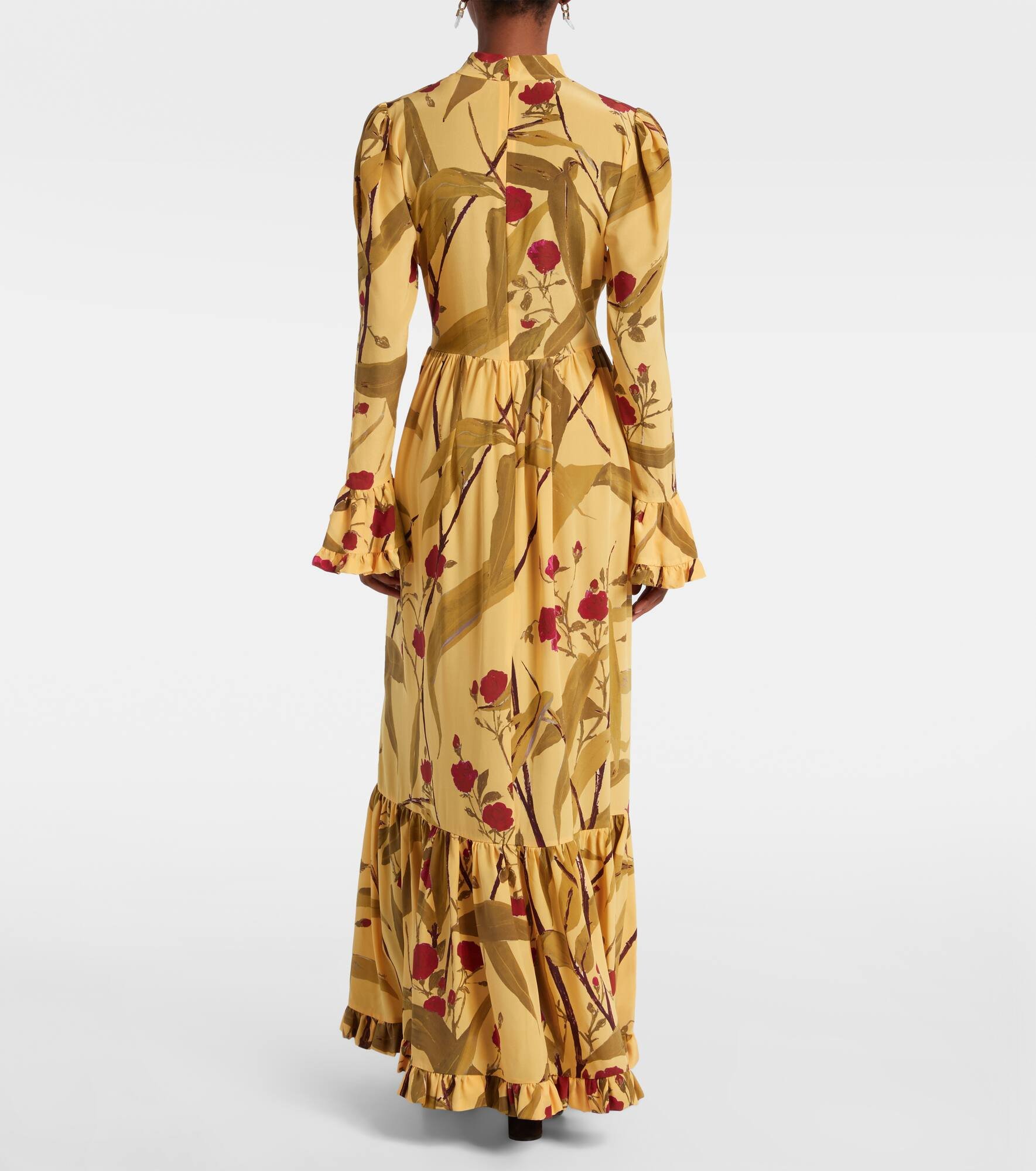 Visconti silk crêpe de chine maxi dress - 3