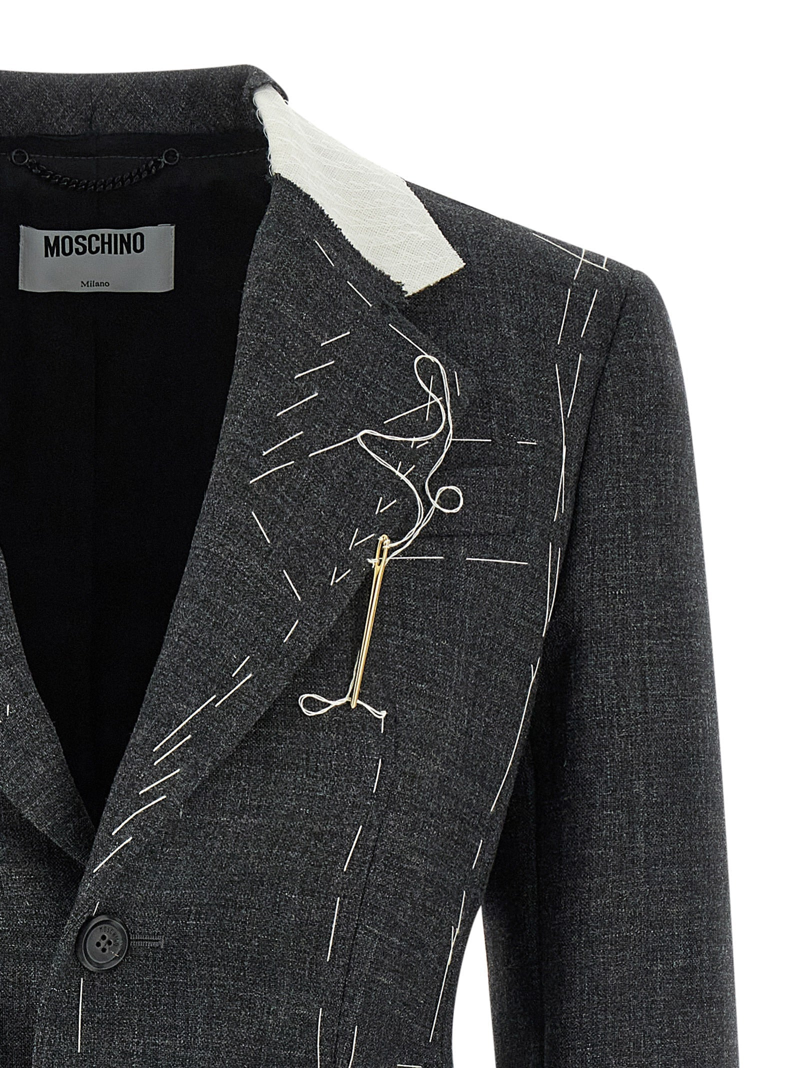 Moschino Women Embroidered Canvas Blazer - 3