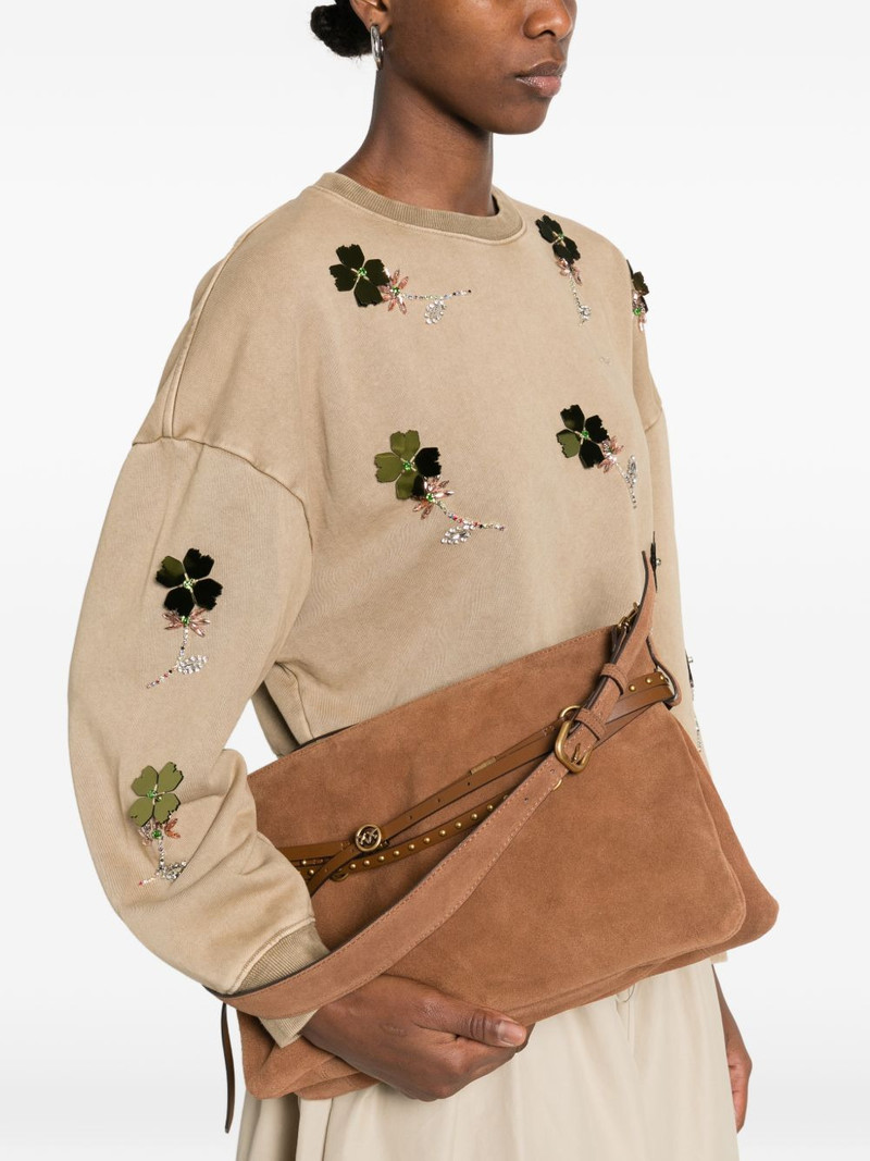 PINKO studded-strap logo-details shoulder bag outlook