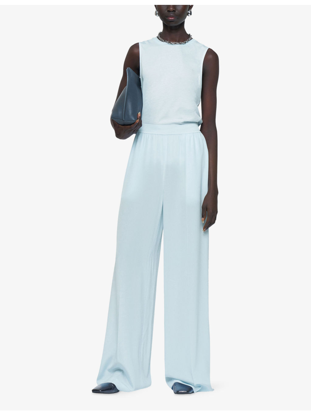 Hulin Wide-Leg Mid-Rise Silk-Crepe Trousers - 2