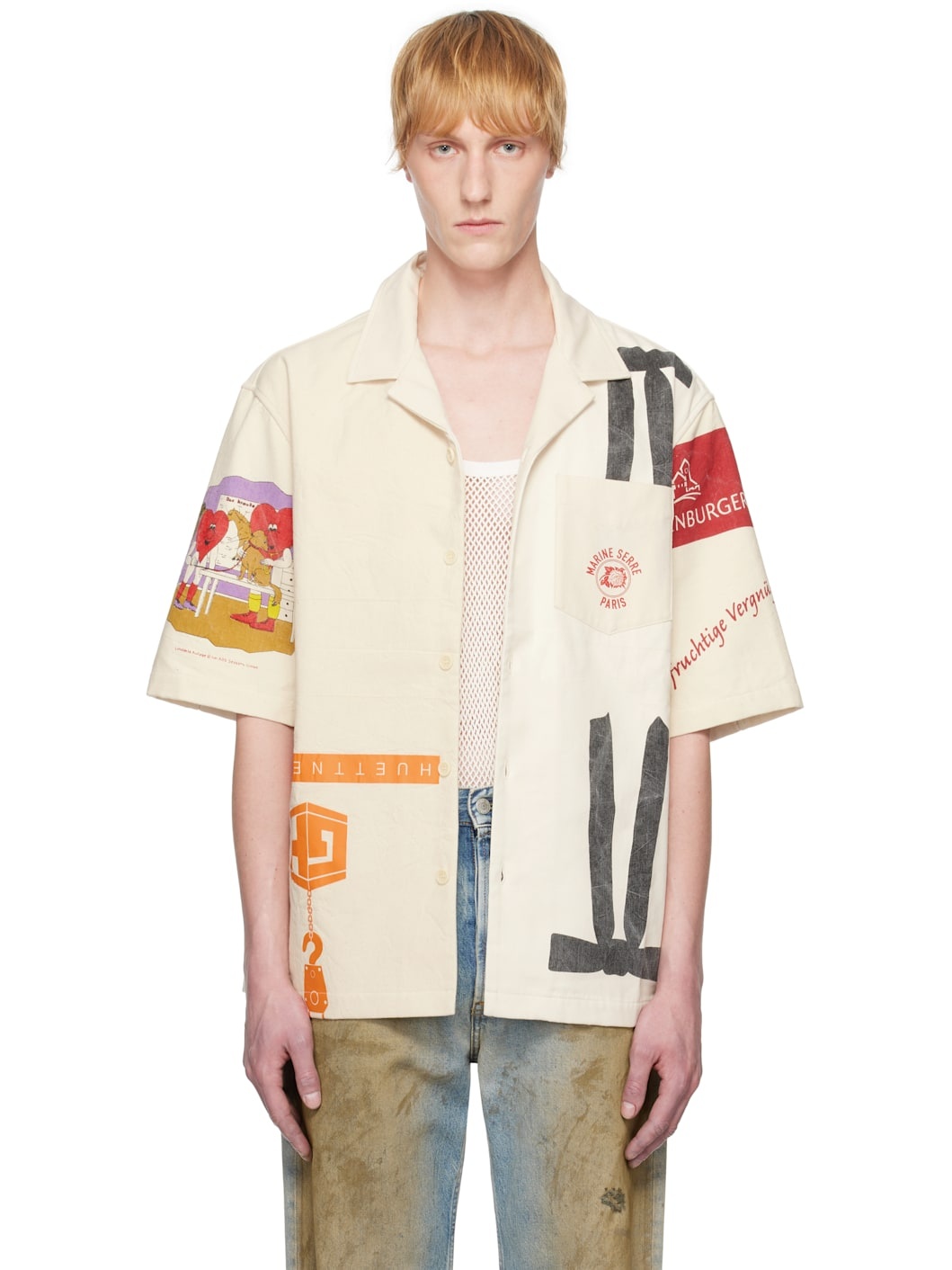 Off-White Regenerated Tote Bags Bowling Shirt - 1