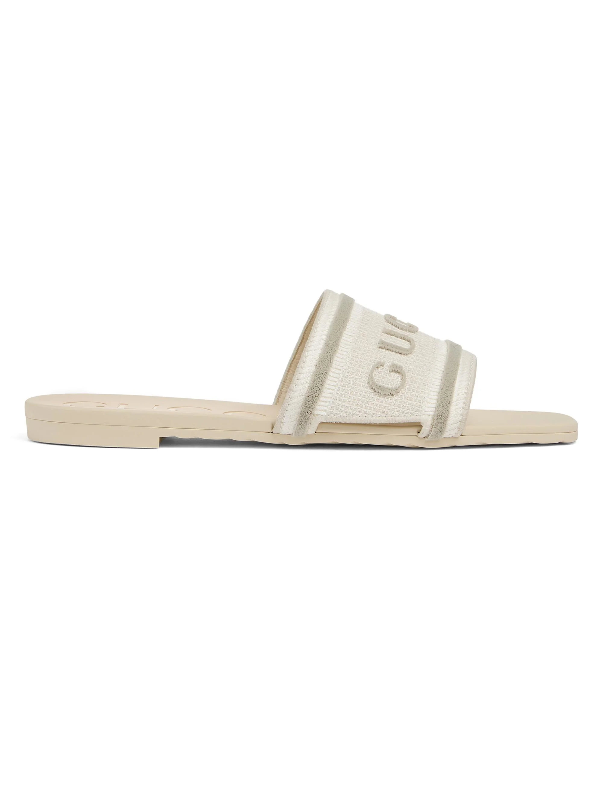 Women's Luna Logo Cotton Canvas Sandals - White - 1
