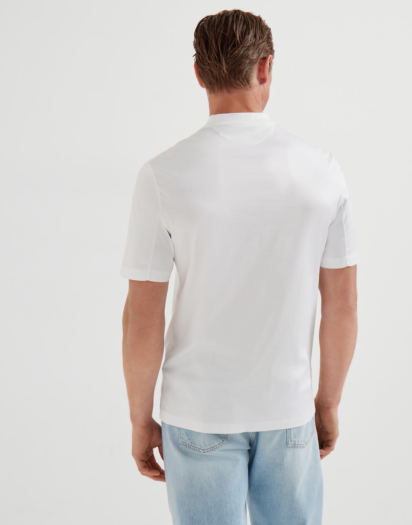 Cotton jersey V-neck T-shirt - 2
