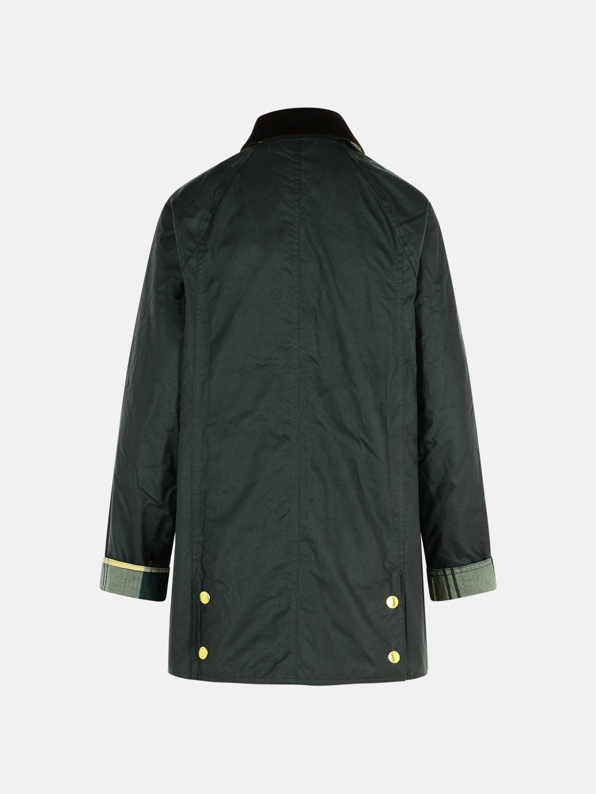 'BEADNELL' GREEN WAXED COTTON JACKET - 3