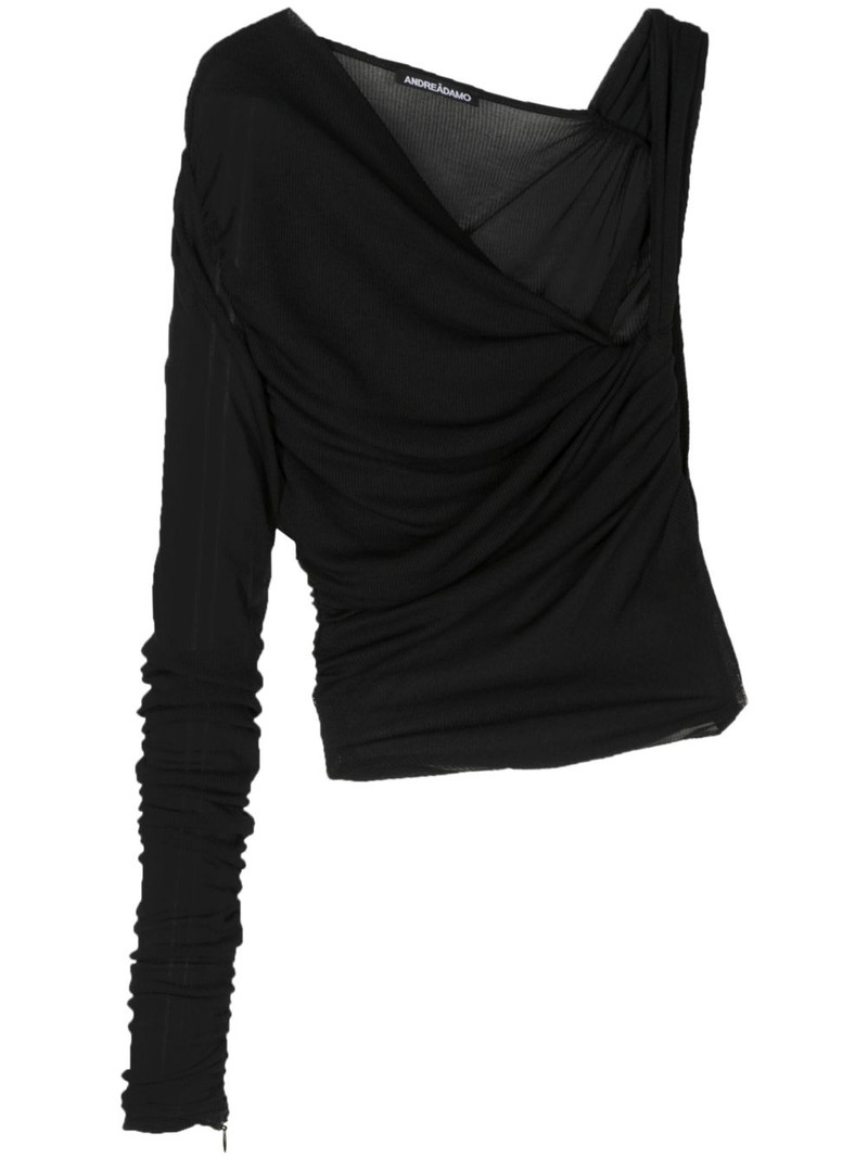 asymmetric ribbed jersey top 1