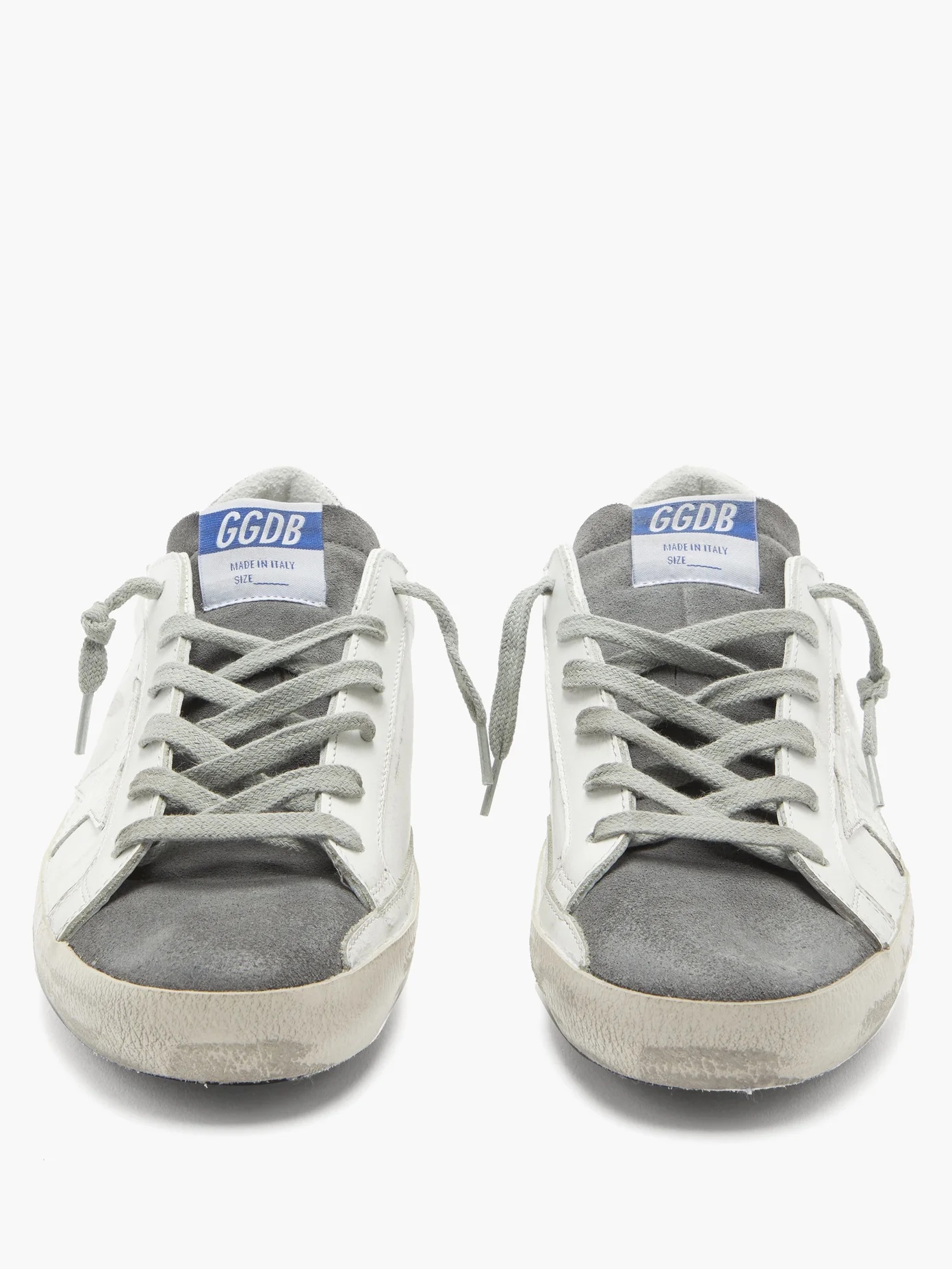 Superstar glitter-panelled leather trainers - 5