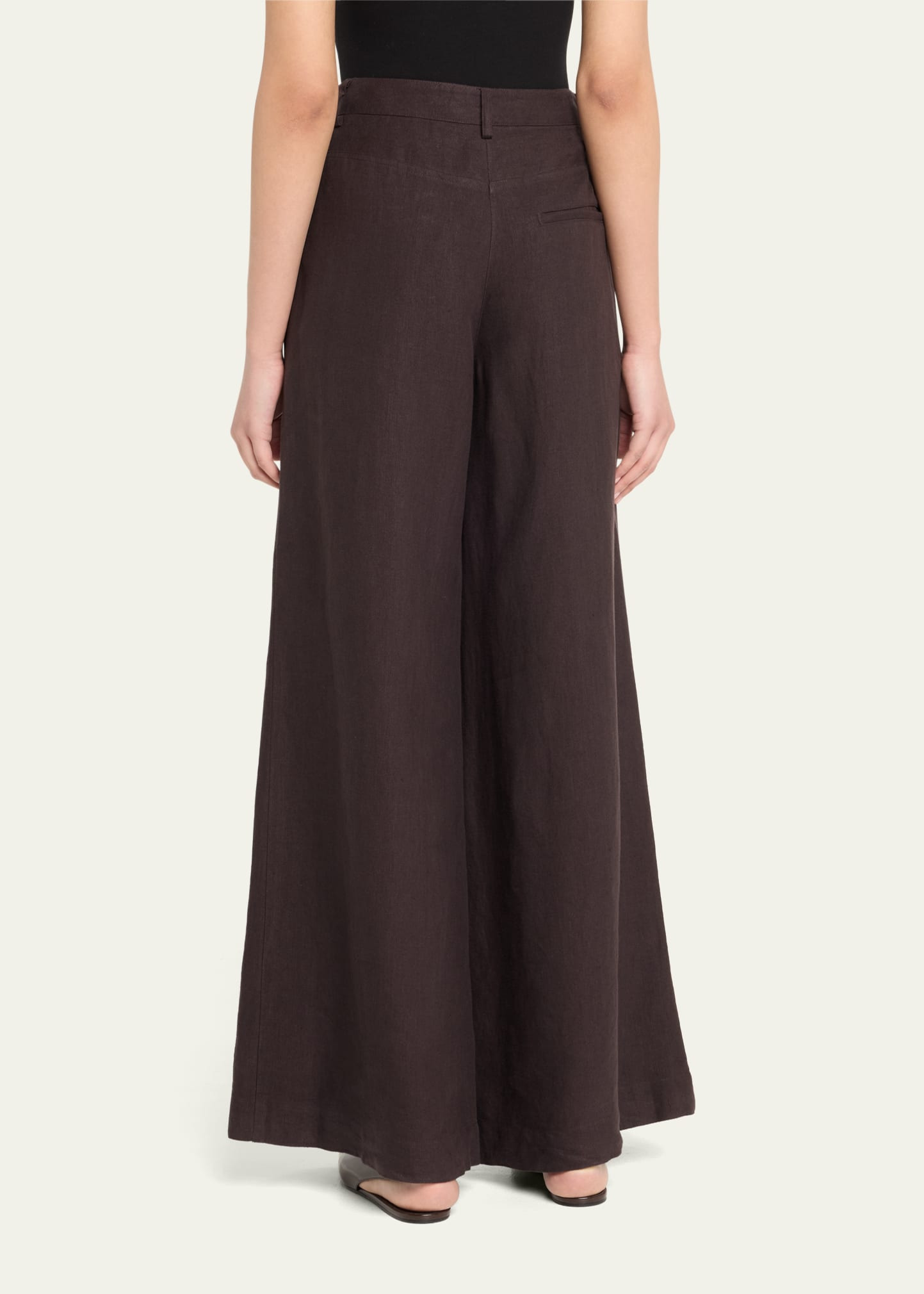 Dees Wide-Leg Linen Trousers - 3