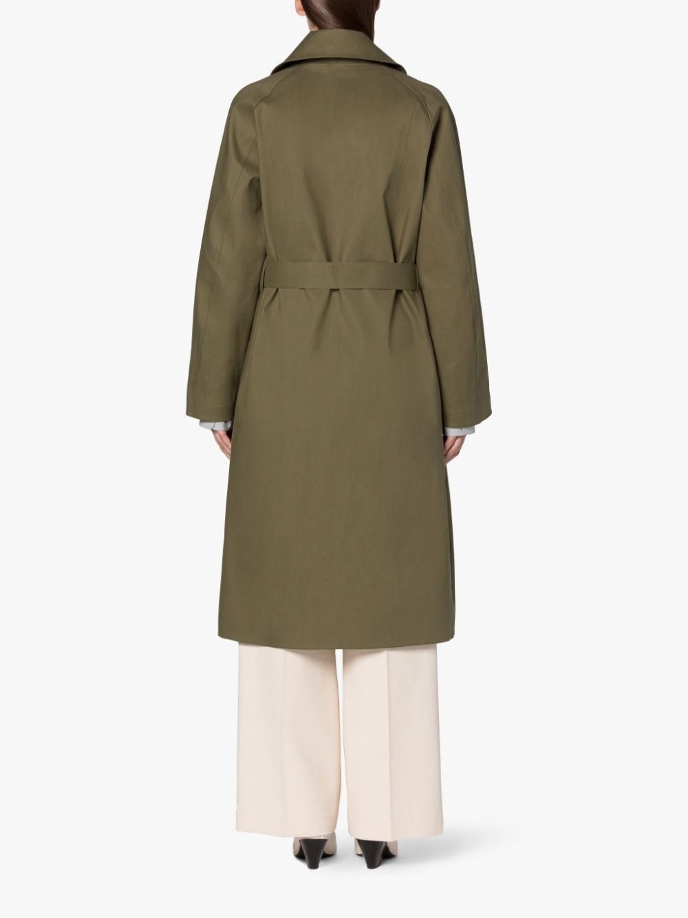 KINTORE KHAKI BONDED COTTON TRENCH COAT - 4