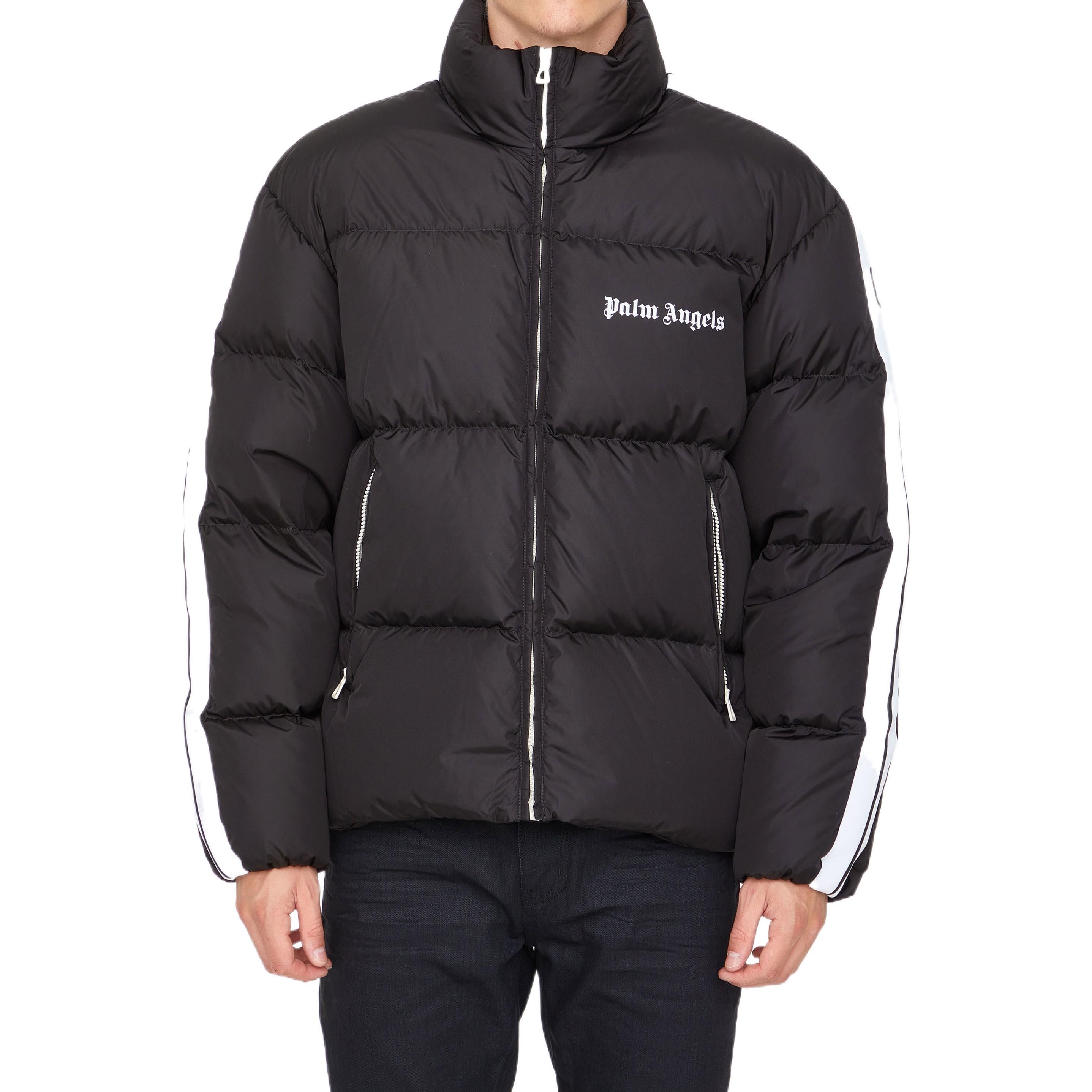 Palm Angels FW22 Classic Track Down Jacket 'Black White' PMED019F22FAB0011001 - 3