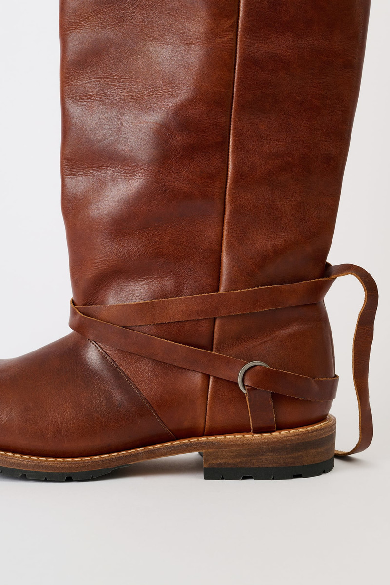 High Engine Boot Whiskey Rich Calfskin 3