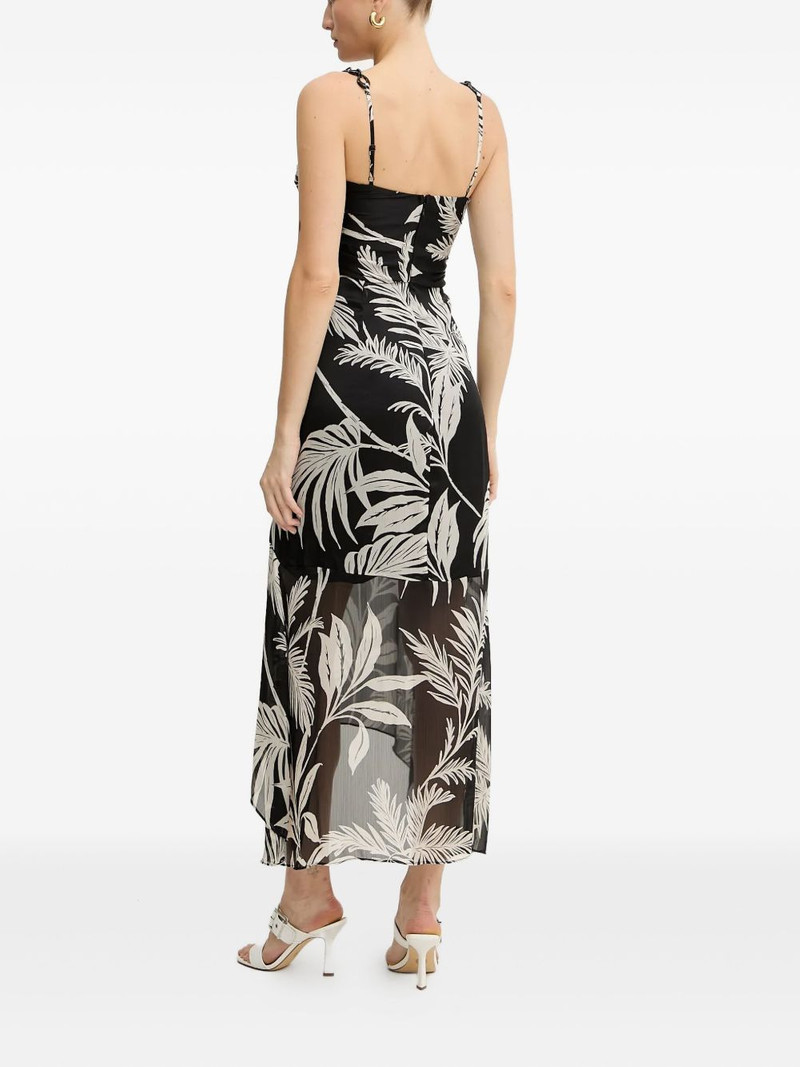 chain-strap floral-pattern midi dress 3