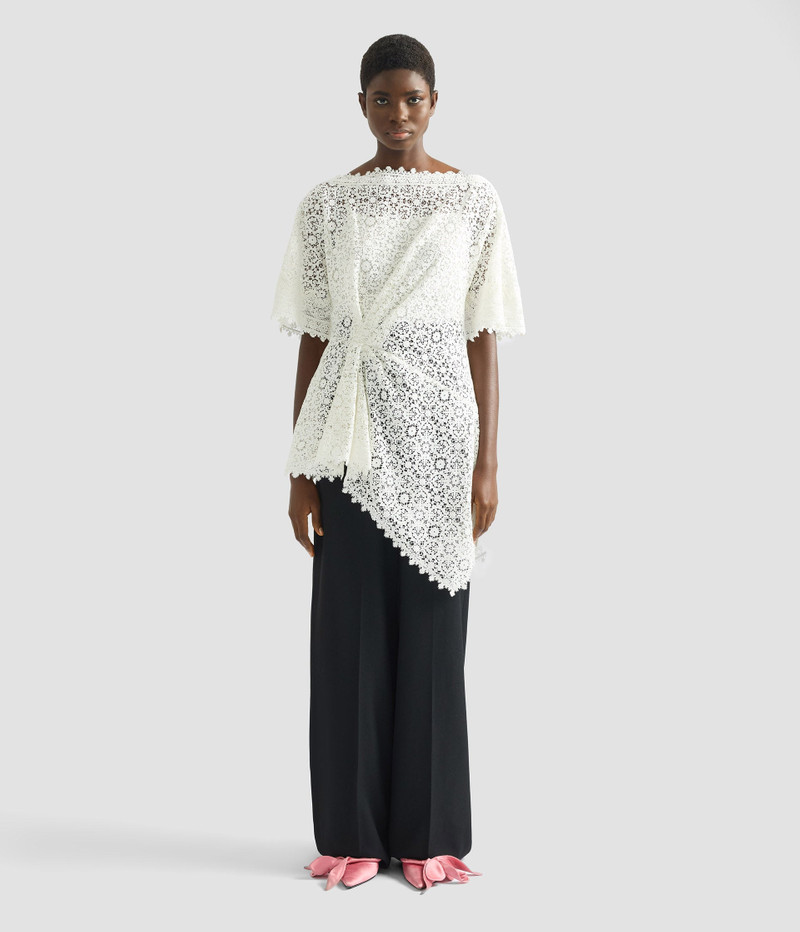 GUIPURE LACE SHORT SLEEVE BLOUSE 5