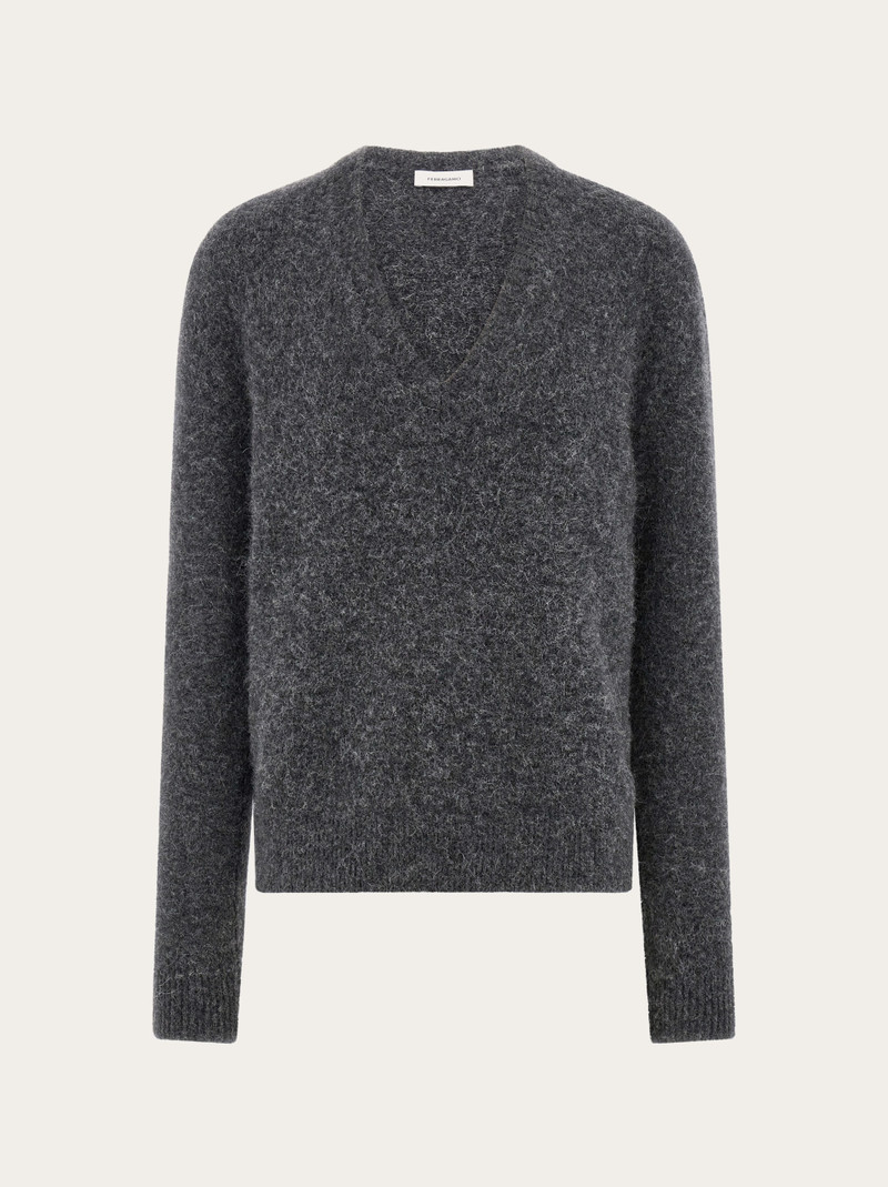 Silk alpaca and cashmere sweater - 1