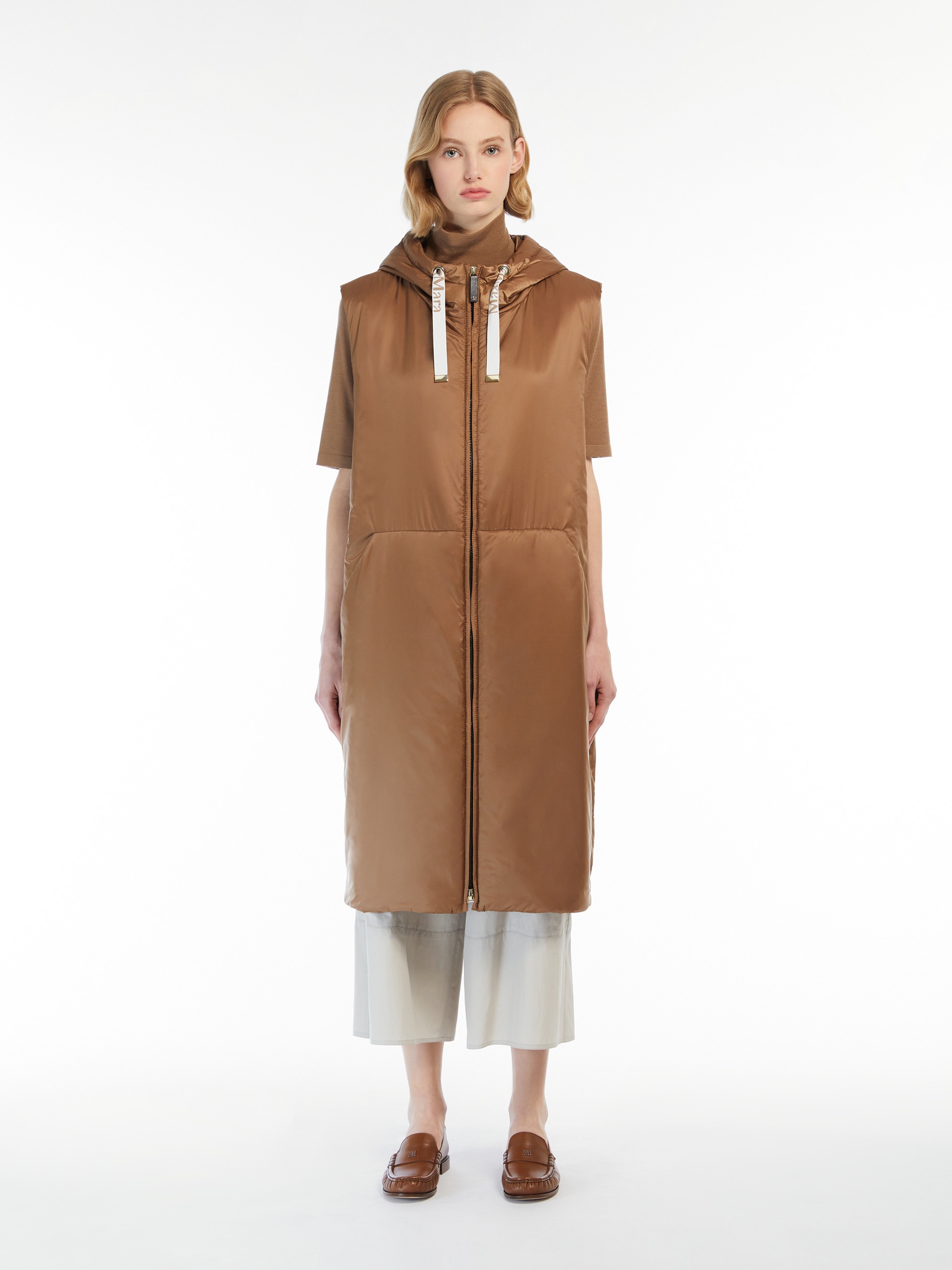 GREENGIL Water-repellent canvas midi gilet - 3