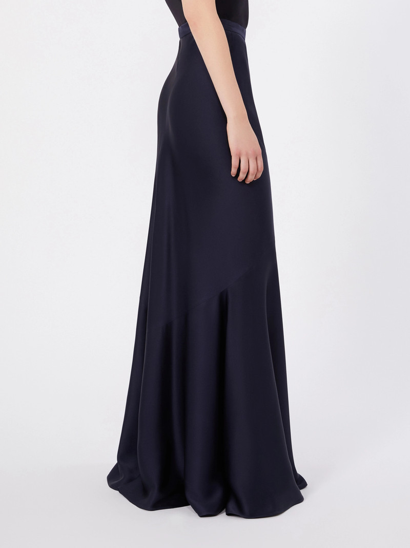 ACERBO Long envers satin skirt - MIDNIGHTBLUE 4