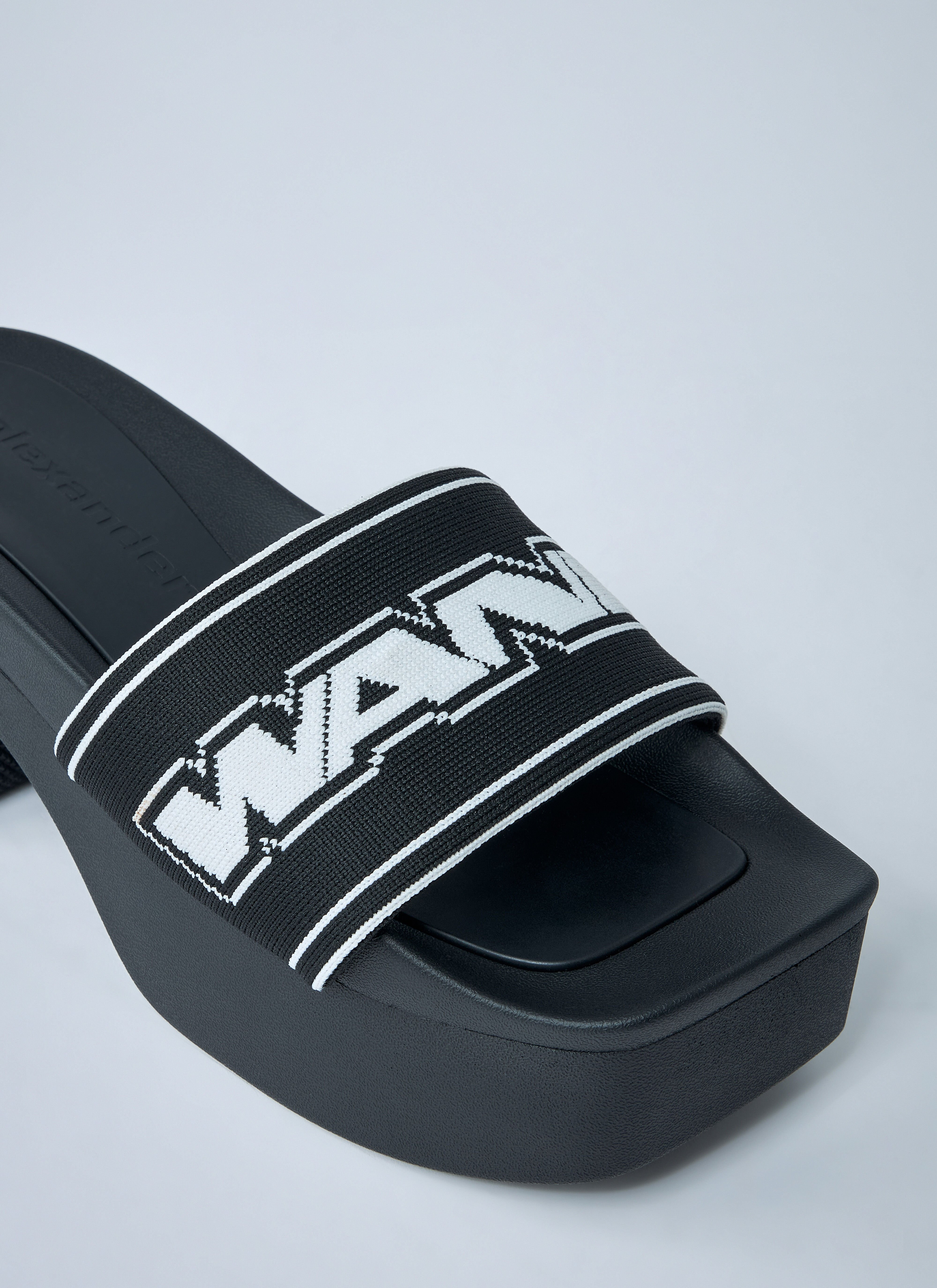 Logo Motif Platform Sandals - 3