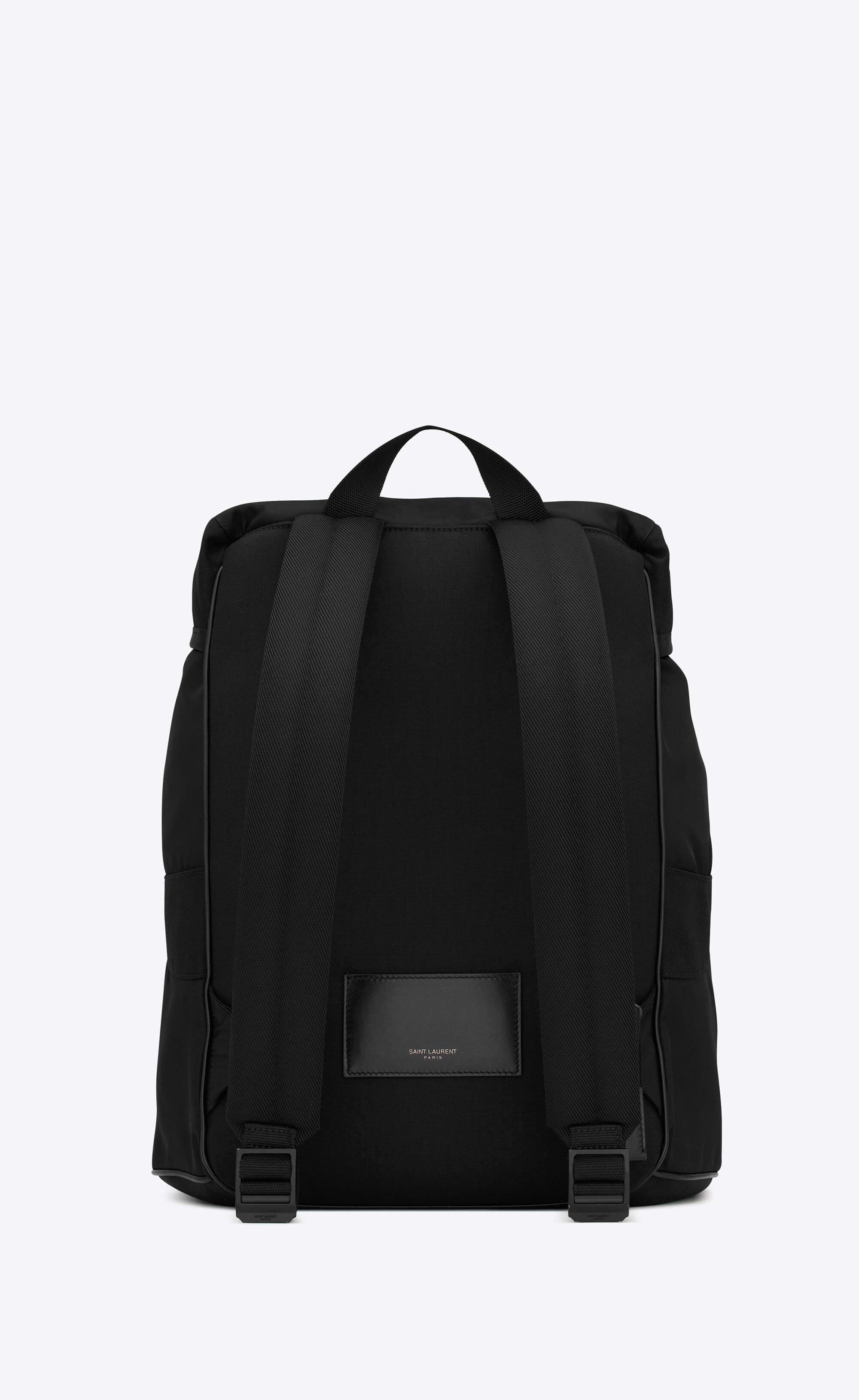 saint laurent backpack in econyl® and vegetable-tanned leather - 2